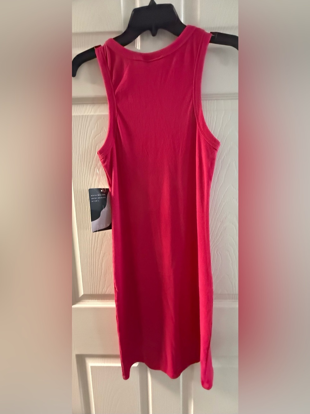 Fuchsia Ribbed Tank Dress - Picture 3 of 5
